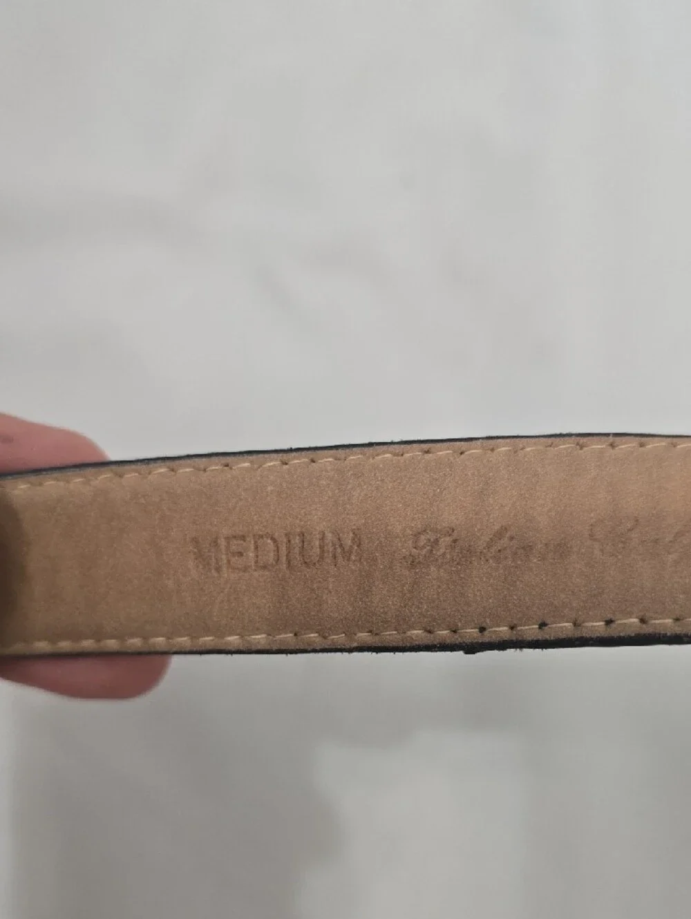 Brooks Brothers Tan Leather Belt with‎ Black Edge M